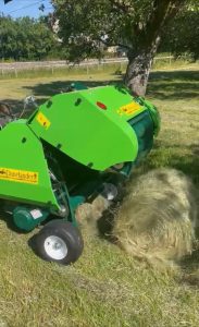 A small baler used by Cotswold Estates and Gardens.