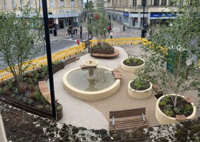Addaset resin bound surfacing for city centre fountain area.