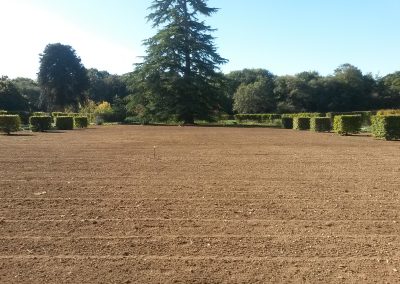 The 7306 Country Estate midway through the landscaping project, showing progress and development.