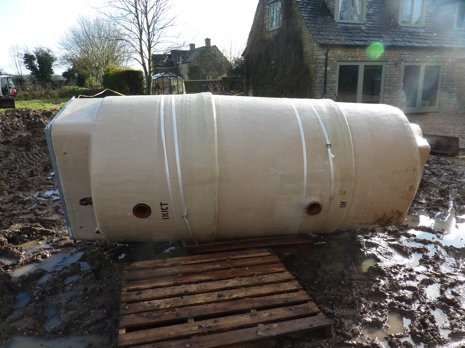 Dove House Drainage from waterlogged garden